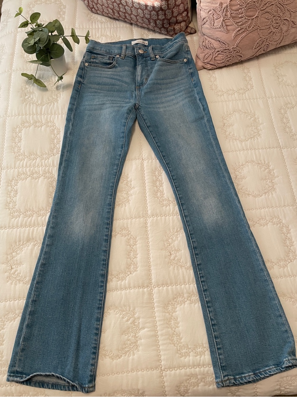 LOFT The Boot Light Blue Flare Jeans